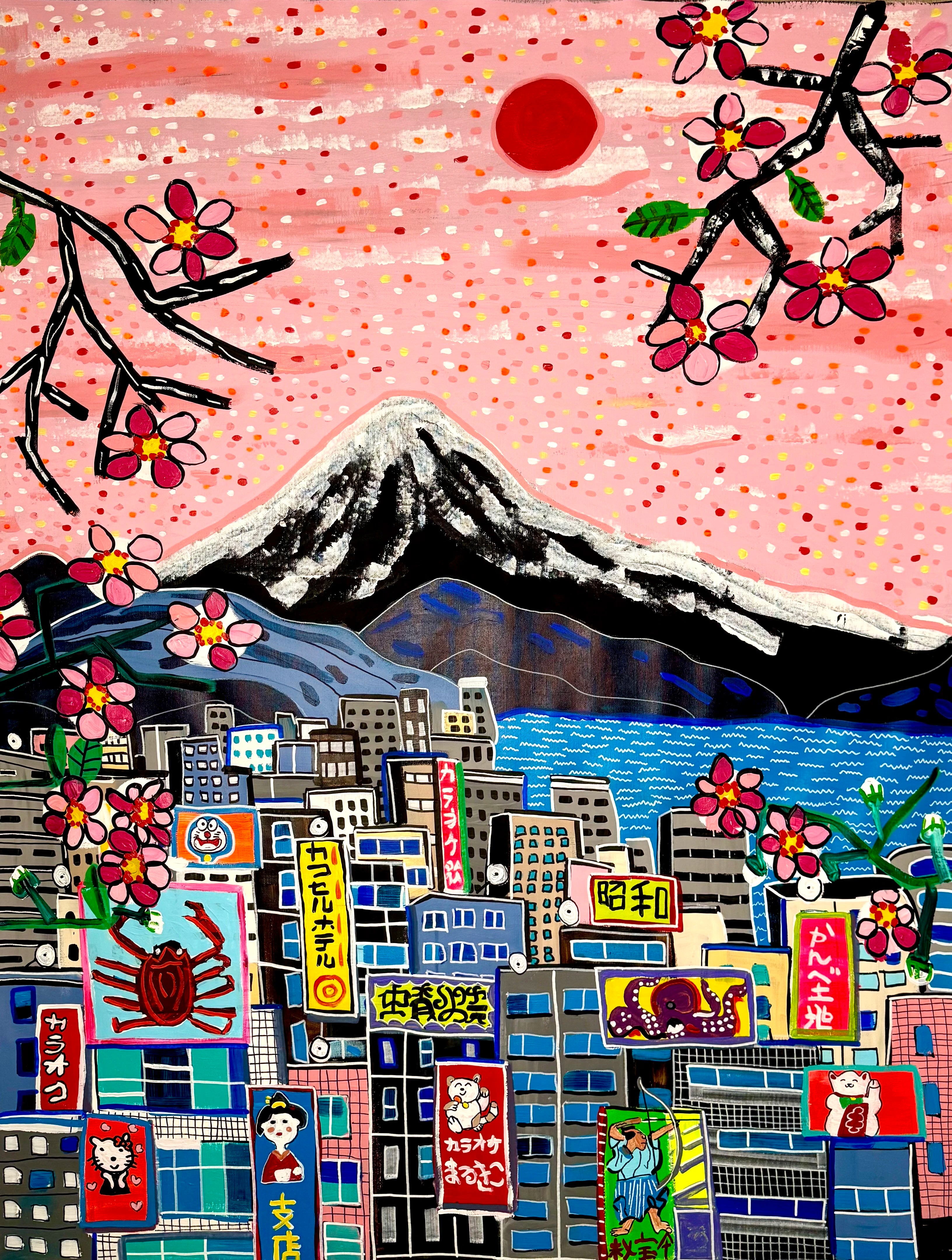 Night out in Shinjuku Mount Fuji View
