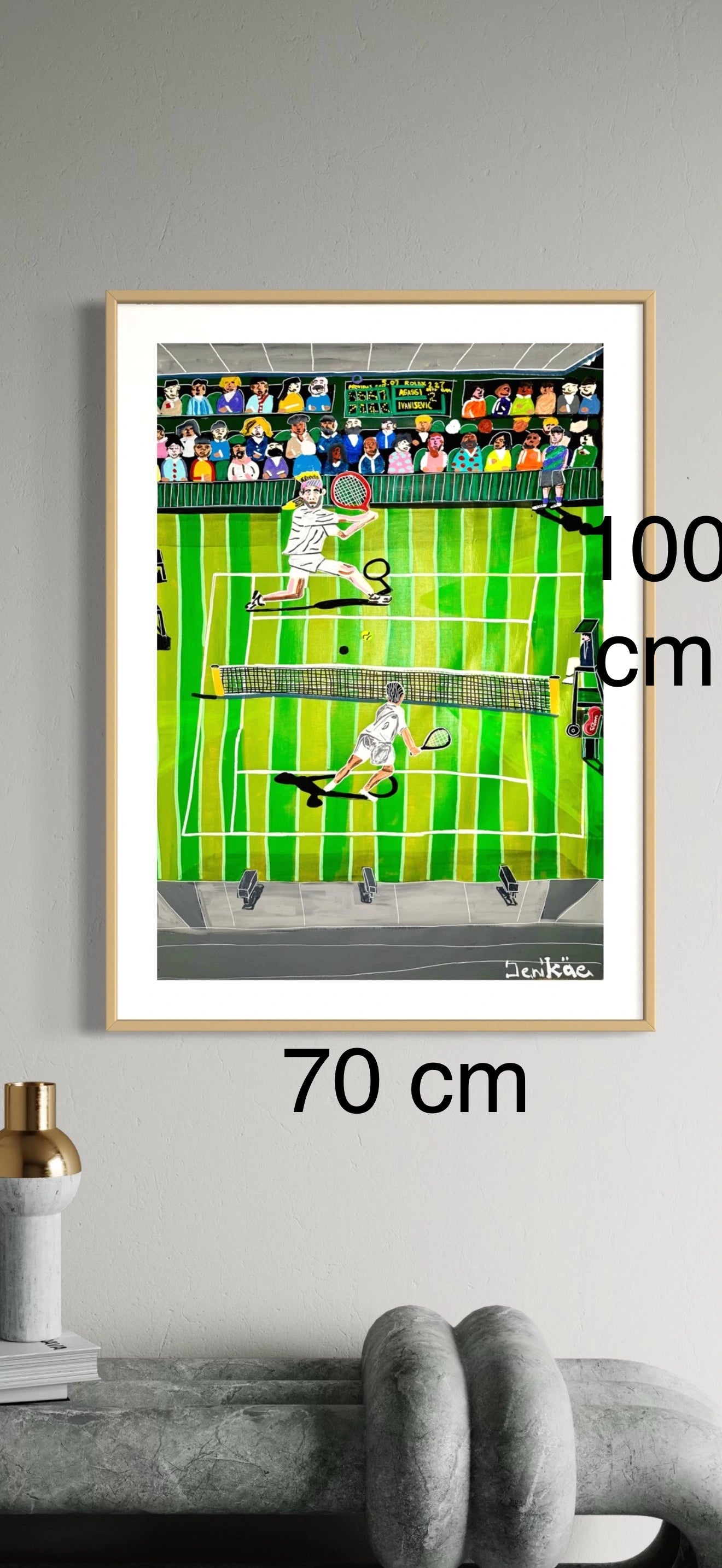 Artwork Wimbledon 1992 Andre Agassi vs Goran Ivanisevic