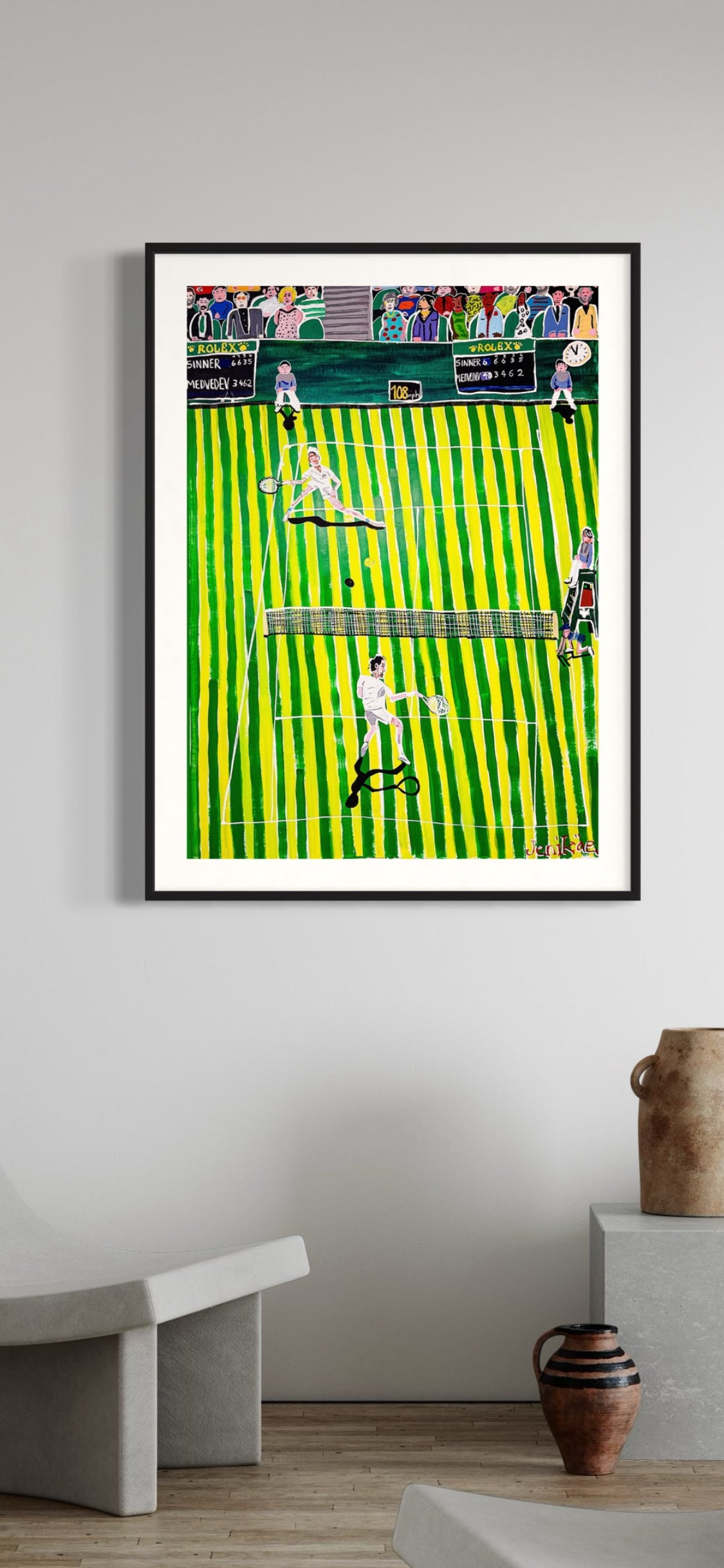 Artwork Wimbledon Sinner vs Medvedev