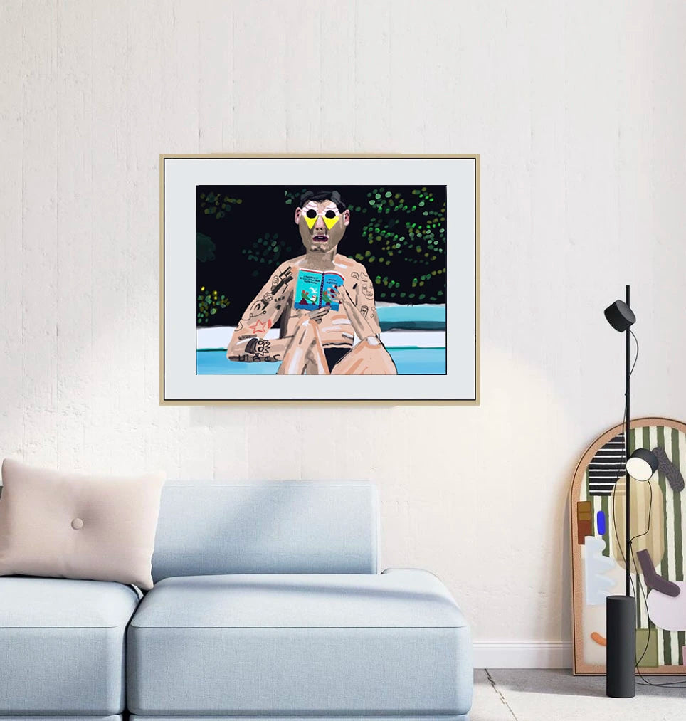 Artwork Money Boy Reading A Book Wading Pool