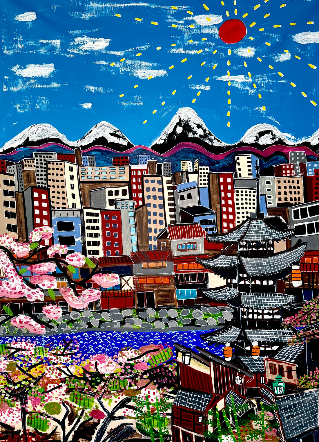 Artwork Kyoto Gion Cherry Blossom