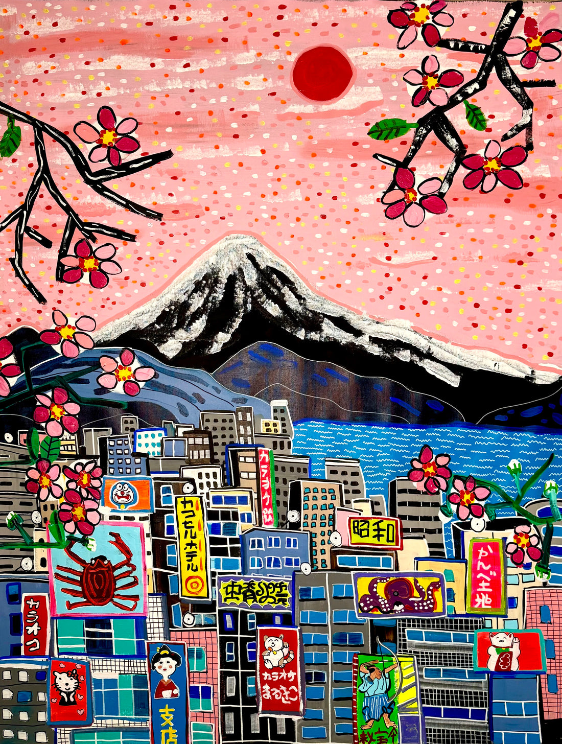 Night out in Shinjuku Mount Fuji View