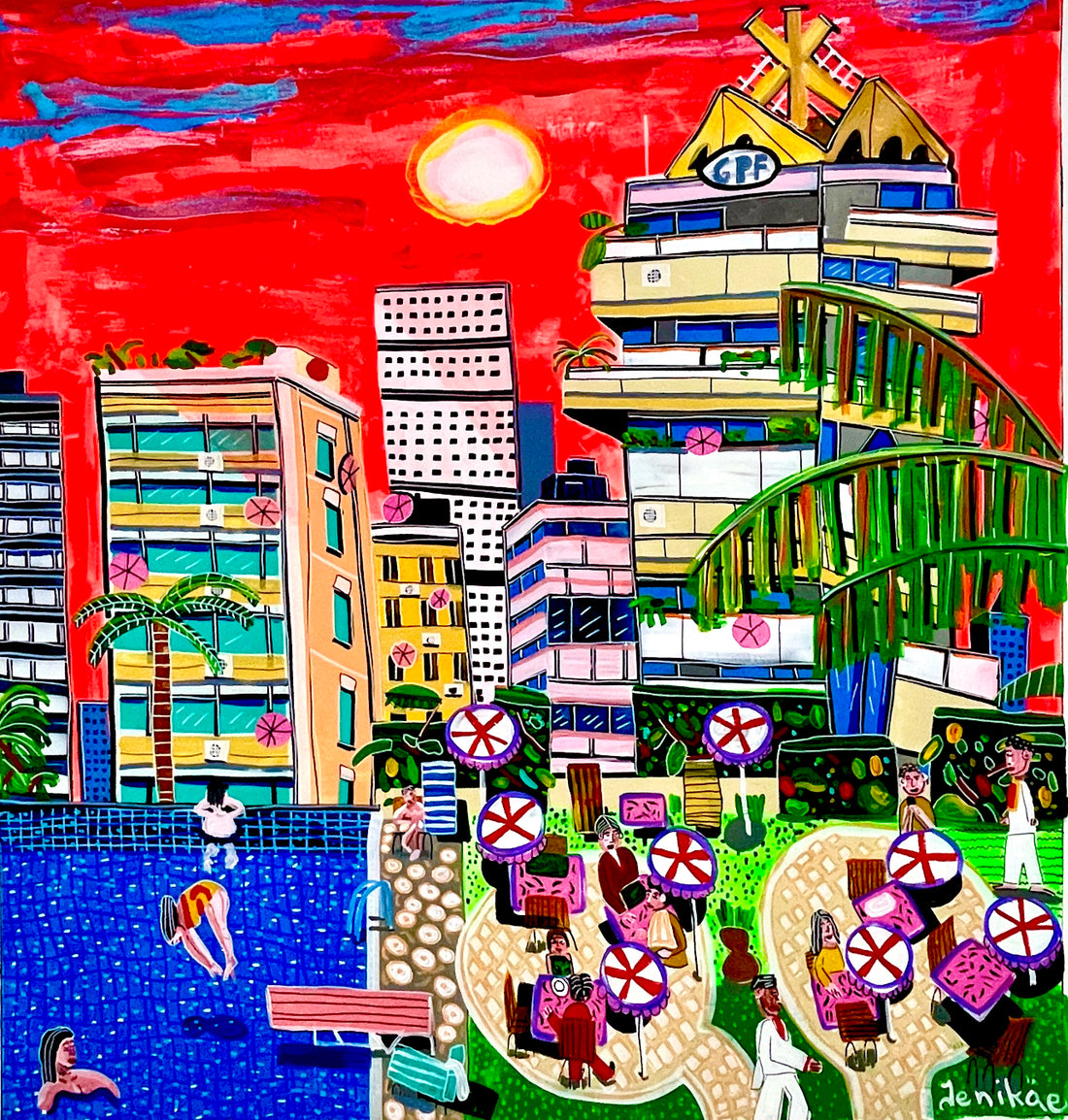 Sky Garden, Pool, Bar - Bangkok, Sun Set