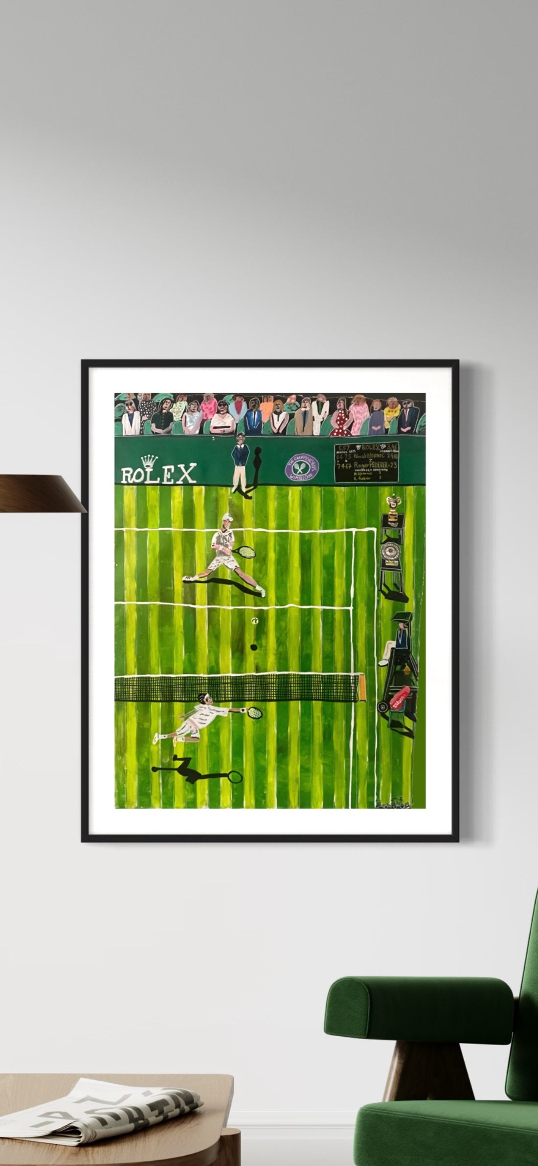 Artwork Djokovic vs Federer Wimbledon