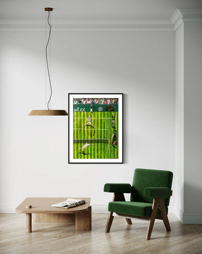 Artwork Djokovic vs Federer Wimbledon