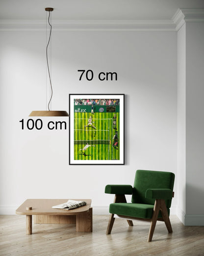 Artwork Djokovic vs Federer Wimbledon
