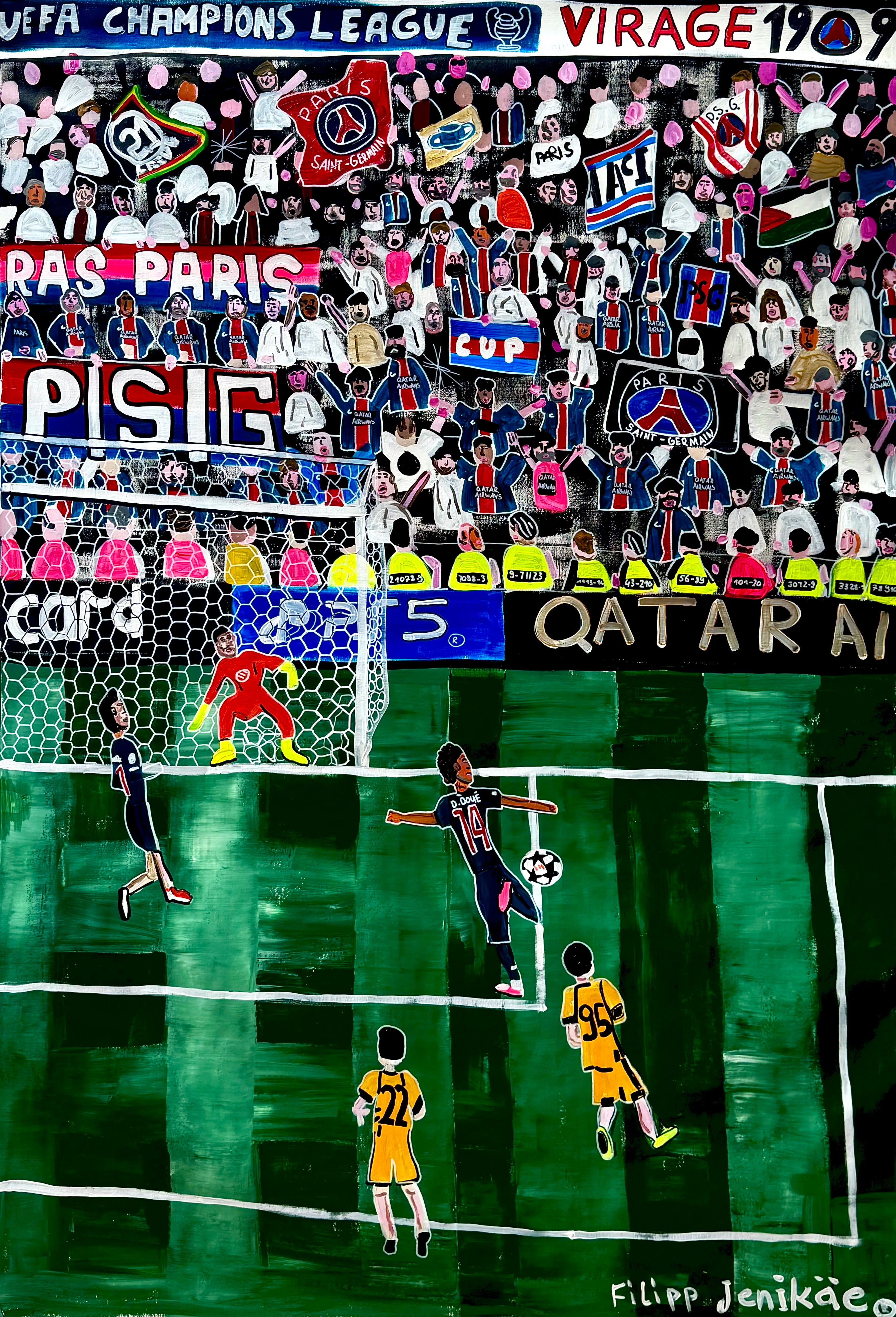 Doué scoring for PSG in Champions League Final 2025