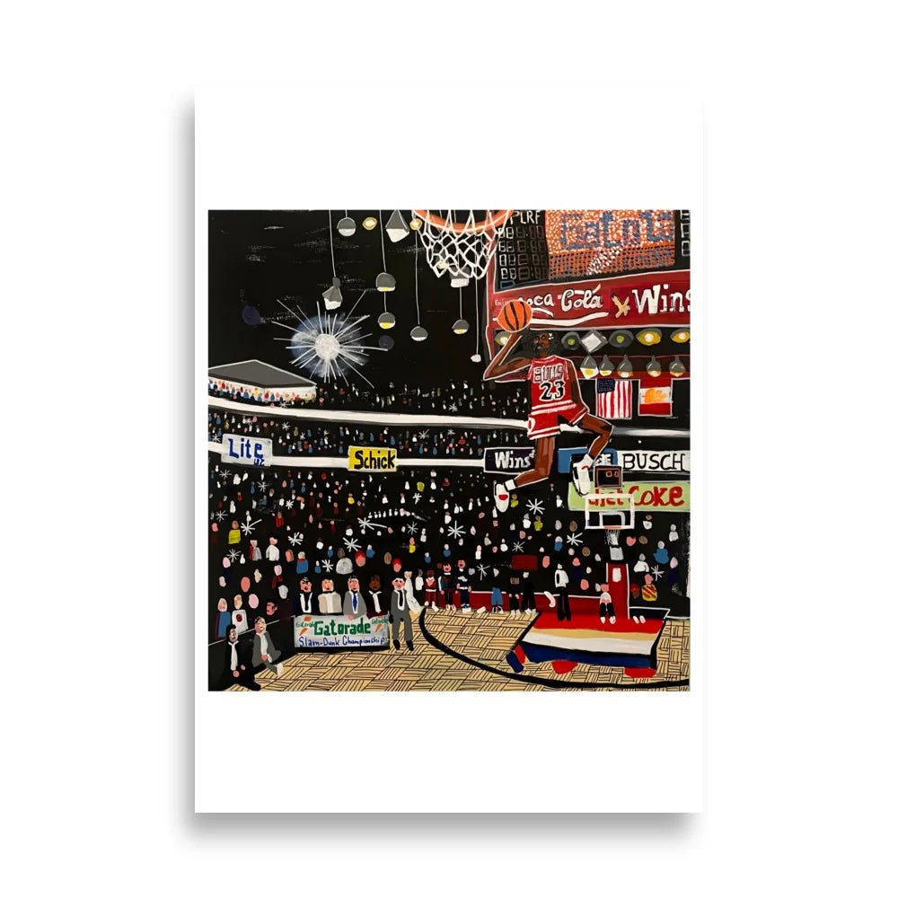 Artwork Slam Dunk Contest Gatorade 1987