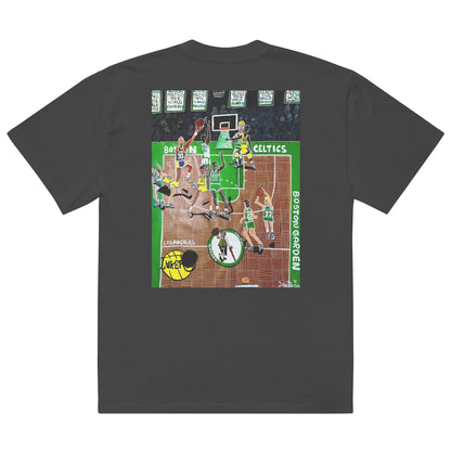 Oversized faded t-shirt Boston vs Lakers