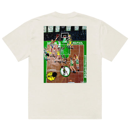 Oversized faded t-shirt Boston vs Lakers